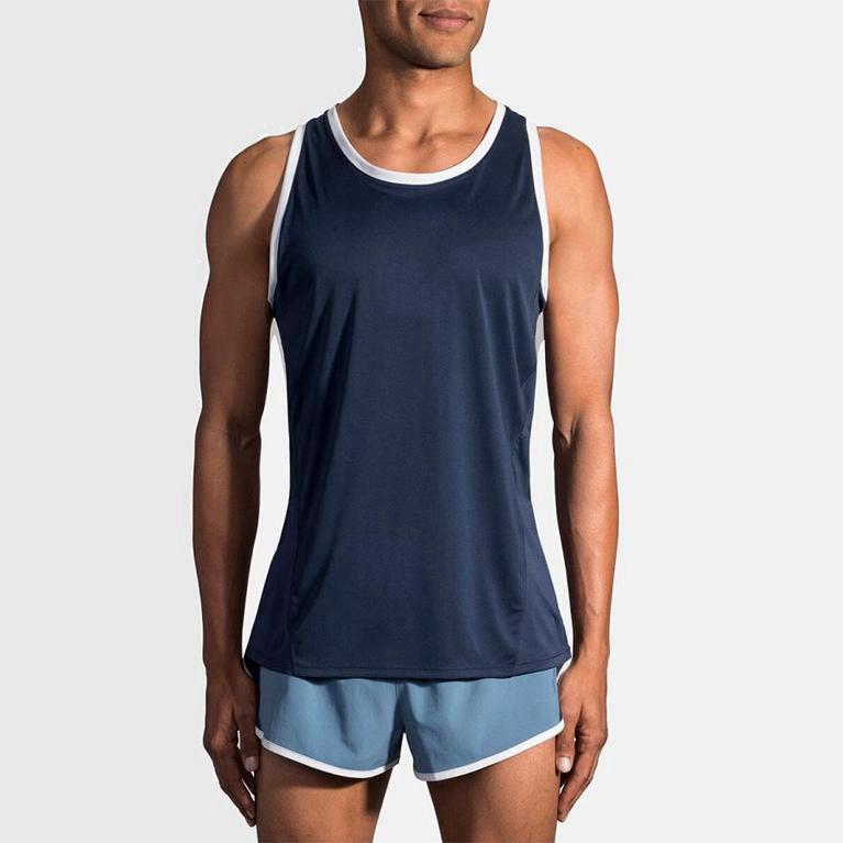 Brooks Stealth Hardlooptanktop voor Heren Blauw (EQDGN-2096)